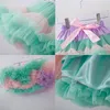 التنانير 2022 Girls Tutu Skirt Ballerina pettiscirt طبقة فطيرة فتاة باليه للحفلات رقصة الأميرة تول ميسورت القصر