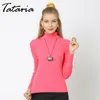 Suéteres negros de invierno para mujer, suéter de cuello alto, jersey de mujer, jersey de punto informal ajustado para mujer de talla grande 210514