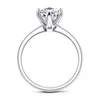 Z CeriCate Never Fade 18k Białe Złotą Pierścień dla kobiet Solitaire 20CT Ciągła Cut Diamond Wedding Mindela 6424623828