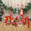 Elektrisk klättring Stege Santa Claus Jul leksak figure prydnad DIY Crafts Xmas Party Festival Xams Tree Hängande dekoration Barn gåvor wht0228