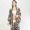 Multicolored Bikini Cover-ups Sexy Long Sleeve Boho Summer Beach Dress Plus Size Beachwear Swimsuit Cover Up Q1163 210420