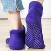 Silicone Dots Terry Towel Bottom Yoga Socks Non Slip Massage Ankle Sox Women Pilates Fitness Gym Durable Dance Grip Exercise Dance Sport Sock