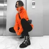 Hoge nek gebreide vrouwen truien herfst winter roze oranje neon groen trui casual gebreide trui turtleneck jumper outfits 210922