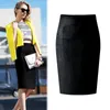 Women's High Waist Suede Skirt Pencil Knee Length Leather Suede Skirts Women Vintage Midi Brown Skirt Khaki Winter Office Wear 210421