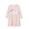 Jumping Meters Princess Dresses With Pockets Cotton Baby Clothes Sea Animals Printed Fashion Long Sleeve Kids Girls 210529