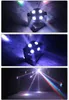 Professionell DJ Disco Ball Lights LED-stråle laser strobe 4-i-1 fotbollsljus med rörligt huvud DMX Nattklubb partyshow scenbelysning