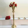 98cm lång vintage blomma vase pot party dekoration metall trumpet bröllop äktenskap ceremoni jubileumscentrum centerpiece dekor