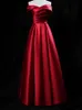 Top Quality Satin Evening Dress Prom Gowns Pleats Formal Dark Red, Royal Blue, Navy Blue,White,Ivory,Champagne, Burgundy