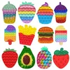 Toys de soulagement de stress coloré Christmas Halloween Crayon sac à crayons Purse Kids Fingertip bulle