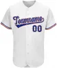 Camiseta de béisbol personalizada personalizada impresa a mano cosida YOUQIB1 camisetas blancas hombres mujeres jóvenes