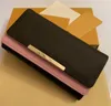 Hot Designers Wallets Original Purses card holder Fashion Leather Long Wallet Classic Brown Print Plaid Zipper Pocket Pallas Bag Coin Purse Multiple Colors 021