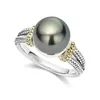 European And American Gray Pearl Ring For Women Inlay Cubic Zircon 925 Silver Engagement Ring Jewelry 21050762862668613374