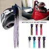 Punk Style Motorcycle Scattered Gradient Ramp Helmet Twist Braid Horn Motocross Motorbike Off Road Moto Decoration Braids