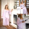 Plus Size Afton Dress Sleepwear Se igenom Lace Long Bridal Sleepwear Maternity Nightgowns Sweep Traine Sexiga kläder