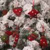 Juldekorationer Xmas Tree Pendants Creative Christmas Strumpor Canes Present Ornaments 6 stilar W-01121