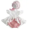 Garçon Fille Laine Artificielle Doux Accessoires Intérieur Nouveau-Né Bébé Tenue Photographie Vêtements Ensemble Chapeau Combinaison Photo Studio Respirant G1023