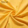 FSDA 2021夏Y2Kホルターネッククロップトップ女性セットとミニボディコンスカート黄色のセクシーな衣装パーティー2個セットY0702