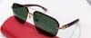 fashion design sunglasses 0276SA square frameless wooden temples simple summer pop selling style uv400 outdoor protection eyewear top quality