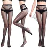 Hete zwarte kanten kousen beenwarmers panty's kant sexy hosiery vrouwen dij hoge visnet borduurwerk transparante panty x0521