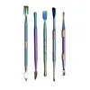 Rainbow Dab Colorful Metal Tool Stainless Steel Dabber Tools 106-122mm for Dry Heb Wax Atomizer Vapor Pen Kit Accessories