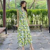 Летнее длинное платье цветочные принты Boho Beach Sexy Elegant A-Line Party Sundress Vestidos 210529