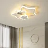 Children's Room LED Ceiling Light Modern Study Lighting Fixtures Creative White Pink Pentagram Ceiling Lamps