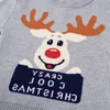 Jul Baby Girl Sweater Höst Vinter Barnens tröja Boys 'Pullover Pentagonal Deer Stickad Sweater Barnkläder Y1024