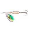 HENGJIA 5 colors Metal Spinner Spoon Fishing Lure 6.7cm 7.3g Gold/Silver Artificial lifelike Spinnerbait Pesca Tackle 50pcs/lot