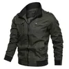 Chaqueta Bomber de primavera y otoño para hombre, abrigo informal de talla grande para piloto de algodón militar para hombre, vuelo de carga para hombres del ejército 211028