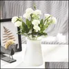 お祝いパーティー用品ホームガーデン装飾的な花の花輪の人工植物5油絵菊の魅力的な結婚式の装飾