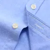 Chemises décontractées d'été à manches courtes Oxford pour hommes Poche unique Chemise en coton à rayures à carreaux boutonnée confortable de coupe standard 220312