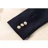 L-5XL large size suit navy blue jacket interview professional women long-sleeved pants high quality 210527