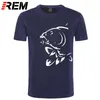 Komik Fishinger Sazan Balık Balıkçı Sporter T Shirt Erkekler Yaz Pamuk Harajuku Kısa Kollu O Boyun Streetwear Siyah T-shirt G1222