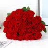 Decorative Flowers & Wreaths Pearl Flannel Rose Simulation Flower Tanabata Single Bouquet Home Decoration Holiday Wedding Curling Ornaments