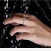 Открытые регулируемые кольца кольца серебряная пара обручальное обручальное кольцо для женщин для женщин модные украшения подарка Will Will and Sandy