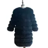 Casaco de pele real mulheres casacos naturais colete inverno outerwear roupas 4in1 211007