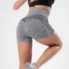 Sportowe szorty bez szwu kobiet push up wysoka talii spodenki fitness kobiet slim trening krótkie spodnie krople 210611