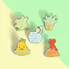 European Aloe Potting Leaf Plant Brooches Pear Heart Bee Letter Cowboy Pins Alloy Paint Backpack Clothes Animal Badge Jewelry Acce271m