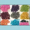 Pearl Loose Beads Jewelry Fashion Diy Round Natural Freshwater 6-7Mm Bk Mticolor Grade Particle For Making Drop Delivery 2021 Mu4Pu