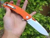 High quality Flipper Folding Knife 8Cr14Mov Satin Drop Point Blade G10 + Stainless Steel Handle Ball Bearing Fast Open Knives 2 Handles Colors