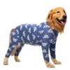 Miaododo Baumwolle, großer Pyjama, mittelgroßes Kostüm, Overall, Kleidung für Hunde, 2020, männlich, weiblich, vollständig bedeckter Bauch