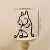 Dog Art Sculpture Simples Metal Resumo Decoração Decoração Decoração Da Mesa 210924