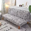 Grijze en zwarte sofa bed cover opvouwbare ling stoel stoel slipcovers stretch covers couch protector elastische futon bench covers 211116