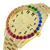 Wristwatches Luxury Diamond Gold Watch Mężczyźni Relojes Para Mujer Kobiety Bransoletka Damska Dress Designer Clock Rocznicowy Prezent