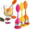 500PCS Silikon Rostfritt stål Lös bladform Tea Siljer Infuser Infusers med matkvalitet Bag filter Herbal Spice filter diffusor