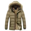 Novo inverno quente espesso lã parkas homens à prova d 'água colar de pele colarinho parka jaqueta casaco moda casual 211129