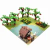 Pflanzen Obst Baum Bauernhof Tiere Bausteine Ziegel Montessori Spielzeug für Kinder Weihnachten Geburtstag Geschenk MOC Teile Juguetes Bloques Y1130