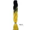 Ombre Synthetic Jumbo Braiding Hair Bulk 24Inch 100G Henlon High Temperature Fiber Crochet Braids Hair Extensions