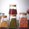 Food Storage Box Coffee Bean Bottle Kitchen Lead-Free Glass Square Sealed Tea Dried Fruit Moisture-Proof Multifunctional Jar