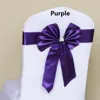 Chair Covers Bow chair belt Wedding decoration bow covers elastic ribbon color optional